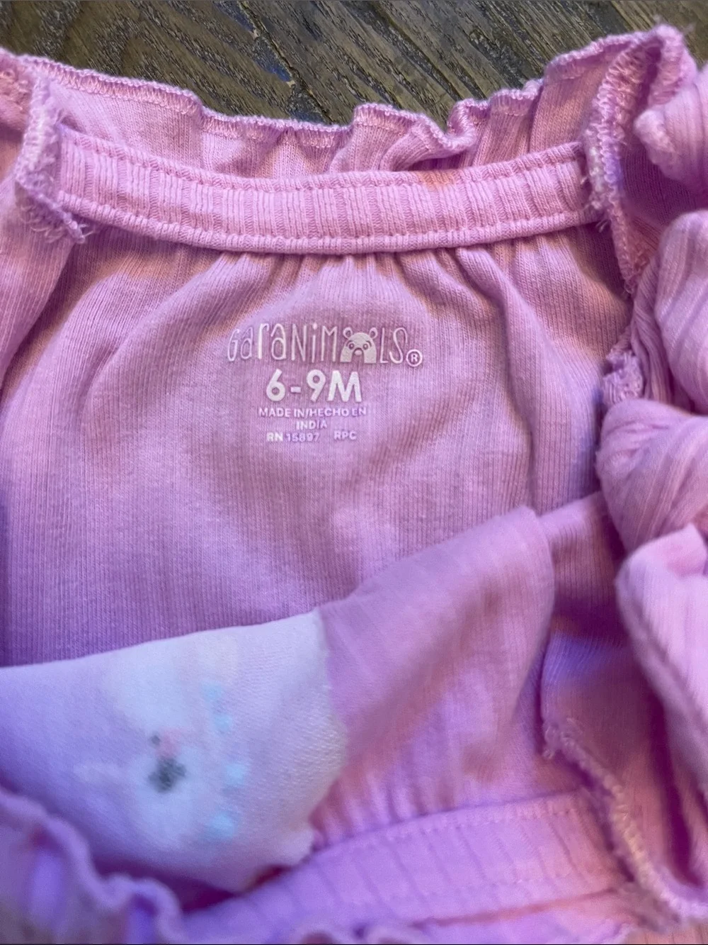 Garanimals Pink Ribbed Seahorse One-Piece & Multicolor Sea Print Bodysuits